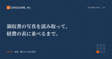 領収書の写真を読み取って、経費の表に並べるまで。